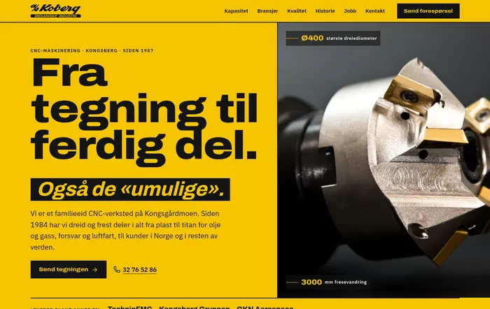 Retning 1 på PC: gul heltedel med stor svart overskrift og foto av et fresehode